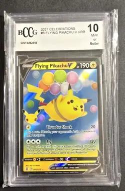 2021 Pokemon Celebrations - Flying Pikachu V #006/025 Ultra Rare-BECKETT BCCG 10 - Image 1
