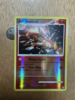 Pokemon TCG Infernape 5/130 Diamond and Pearl Reverse Holo Rare - Image 1