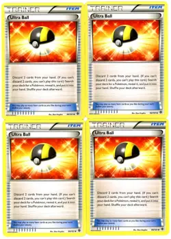 4x Pokemon TCG Ultra Ball 90/101 BW Plasma Blast Playset - Image 1