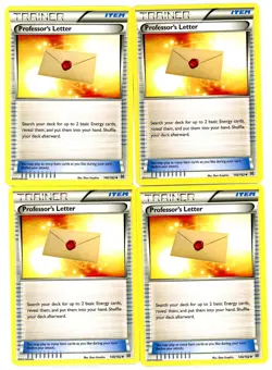 4x Pokemon TCG Professor's Letter 146/162 XY Breakthrough Playset - Image 1