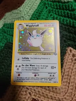 Vintage 1999 Pokemon TCG Jungle Unlimited Wigglytuff Holo 16/64 LP - Image 1