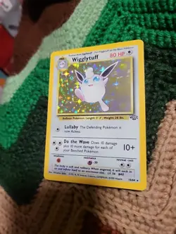 Vintage 1999 Pokemon TCG Jungle Unlimited Wigglytuff Holo 16/64 LP - Image 2