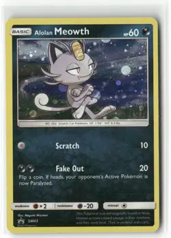 Pokemon Alolan Meowth - Promo SM Promos SM43 LP - Image 1