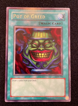 Yu-Gi-Oh! TCG Pot of Greed Legend of Blue Eyes White Dragon LOB-119 Unlimited... - Image 1