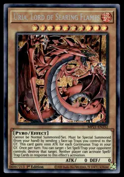 Yu-Gi-Oh TCG #MP21-EN252 Uria, Lord of Searing Flames Prismatic ScR,1st Ed. NM - Image 1