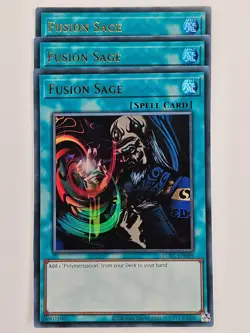 Yu Gi Oh - 3x LCKC-EN089 Fusion Sage - Ultra Rare - Image 1