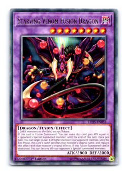 Starving Venom Fusion Dragon - LED5-EN052 - Rare - 1st Edition Yugioh - Image 1