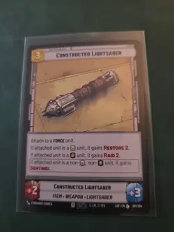 Constructed Lightsaber (261/264) - Star Wars Unlimited LOF - Legendary. Non-foil - Image 1