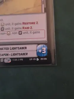 Constructed Lightsaber (261/264) - Star Wars Unlimited LOF - Legendary. Non-foil - Image 2