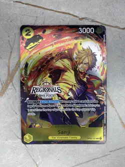 One Piece TCG English Sanji OP03-102 Offline Regionals Participation Pack 2024 - Image 1