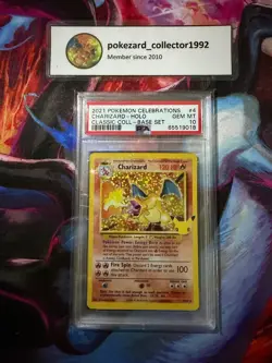 2021 Pokemon Celebrations Classic Collection CHARIZARD Holo #4 PSA 10 GEM MINT - Image 1
