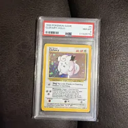 Clefairy Holo - 5/102 - Base Set Vintage WOTC Pokemon Card - PSA 8 - Image 1