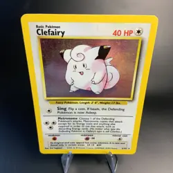 Clefairy 5/102 Base Set Holo Rare Vintage Pokemon Card MP WOTC 1999 - Image 1