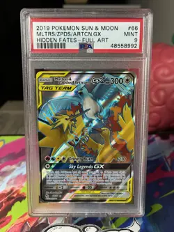 2019 POKEMON SUN & MOON HIDDEN FATES #66 MLTRS/ZPDS/ARTCN.GX HIDDEN FATES- PSA 9 - Image 3