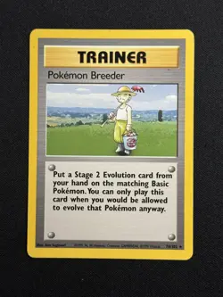 1999 Pokemon Base Set Pokemon Breeder Shadowless 76/102 Rare Trainer TCG - Image 1