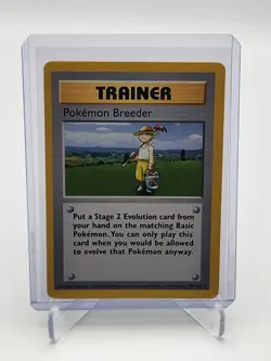 1999 Pokemon Base Set Pokemon Breeder Shadowless 76/102 LP Rare Trainer TCG - Image 1
