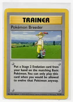 1999 Pokemon TCG Pokemon Breeder Base Set #76/102 Shadowless Regular HP - Image 1