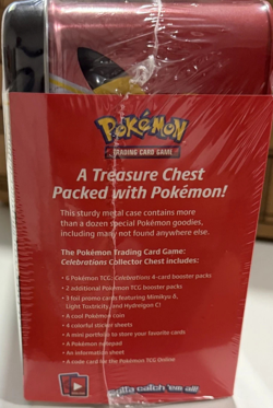 Pokemon 25th Anniversary Celebrations Treasure Chest Lunchbox Tin SEALED - Image 2