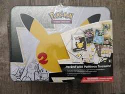 NEW SEALED Pokemon 25th Anniversary Celebrations Treasure Chest Lunchbox Tin - Image 1