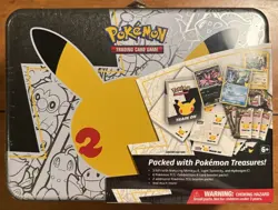 Pokemon 25th Anniversary Celebrations Treasure Chest Lunchbox Tin Factory SEALED - Image 1