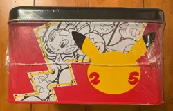 Pokemon 25th Anniversary Celebrations Treasure Chest Lunchbox Tin Factory SEALED - Image 4