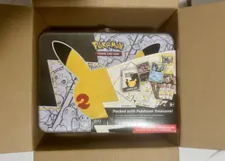 Pokemon 25th Anniversary Celebrations Treasure Chest Lunchbox Tin SEALED - Image 1