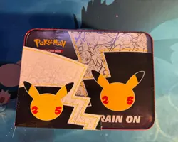 Pokemon 25th Anniversary Celebrations Treasure Chest Lunchbox Tin Factory SEALED - Image 2
