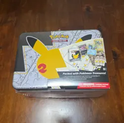 Pokemon TCG 25th Anniversary Celebrations Treasure Chest Lunchbox Tin SEALED - Image 1