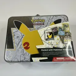 Pokemon 25th Anniversary Celebrations Treasure Chest Lunch Box Tin New Sealed!!! - Image 1