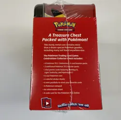 Pokemon 25th Anniversary Celebrations Treasure Chest Lunch Box Tin New Sealed!!! - Image 2