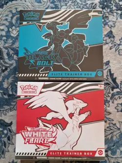 Pokemon TCG Black Bolt & White Flare Elite Trainer Box (ETB) Pair - New & Sealed - Image 1