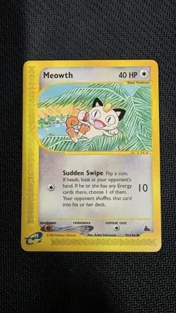 Meowth 78/144 Skyridge Common Non-Holo Pokemon Card WOTC 2003 - Image 1