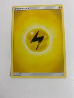 Pokemon TCG 1/30 Lightning Energy Alolan Raichu Yellow Very Good Condition - Image 1