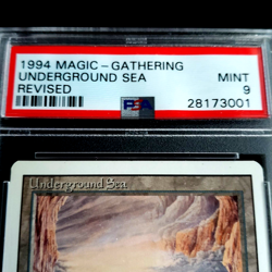 1994 Underground Sea Revised MTG Magic the Gathering Rare Dual Land PSA 9 Mint - Image 2