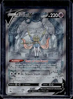 Pokemon TCG Zacian v Crown Zenith: Galarian Gallery GG48/GG70 Alternative Art - Image 1