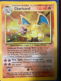 Charizard 4/102 NM Near Mint Base Set 1999 Pokemon Card Holo Rare Holofoil - Image 1