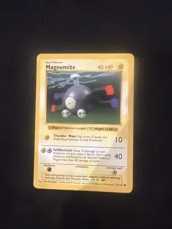 Pokemon TCG Magnemite 53/102 Base Set Shadowless Unlimited Common Card - Image 1