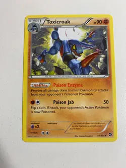 Pokemon TCG 59/114 Toxicroak Stage 1 Rare Steam Siege Very Good Condition - Image 1