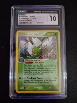 Shiftry Pokemon 2005 Ex Deoxys 25/107 Reverse Holo Graded CGC 10 GEM Mint - Image 1