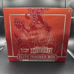 POKEMON TCG Sword & Shield Battle styles Red ELITE TRAINER BOX New *Corner Dent* - Image 1