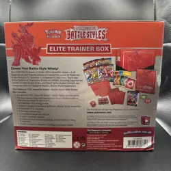 POKEMON TCG Sword & Shield Battle styles Red ELITE TRAINER BOX New *Corner Dent* - Image 3