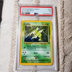 1999 Pokemon Jungle Scyther Holo No Symbol PSA 5 EX #10 - Image 1