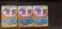 Lot of 3 Pokemon Mega Gengar ex 056/094 Phantasmal Flames Double Rare Holo - Image 1