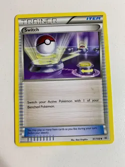 Pokemon TCG 91/108 Switch Trainer Uncommon Roaring Skies Very Good Condition - Image 1
