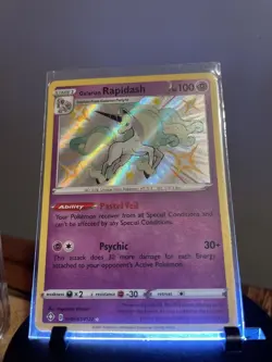 Pokemon TCG Galarian Rapidash SV048/SV122 Shiny Holo Rare Shining Fates - Image 1