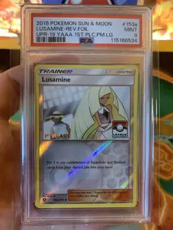 2018 Sun & Moon Ultra Prism Lusamine 153a/156 Pokemon League 1st Place - PSA 9 - Image 2