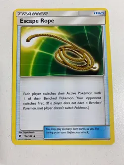 Pokemon TCG 114/147 Trainer Escape Rope Uncommon Crimson Invasion Ex. Condition - Image 1