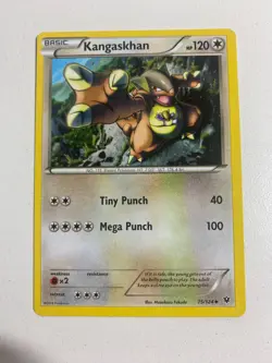 Pokemon TCG 75/124 Kangaskhan Basic Uncommon Fates Collide Very Good Condition - Image 1