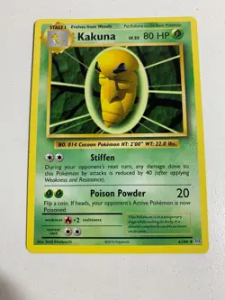 Pokemon TCG 6/108 Kakuna Stage 1 Uncommon Evolutions Very Good Condition - Image 1