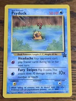 Pokemon Wotc Black Star Promo # 20 Psyduck,,not played - Image 1